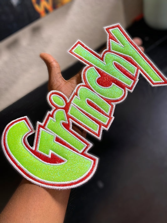 “Grinchy” XL Embroidery Patch