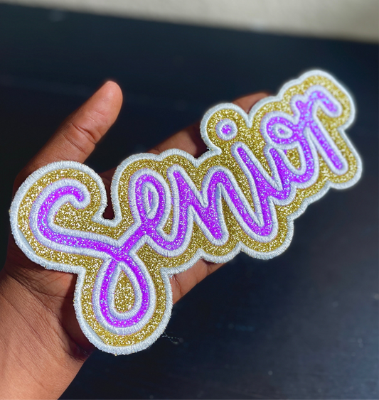 Double Applique "Senior" Embroidery Patch