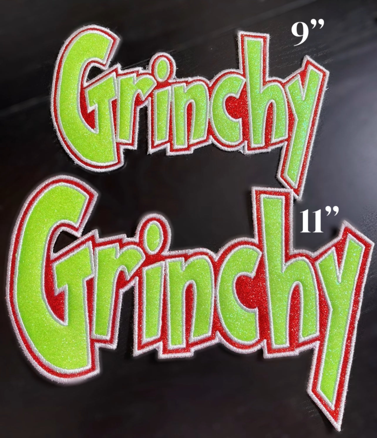“Grinchy” XL Embroidery Patch