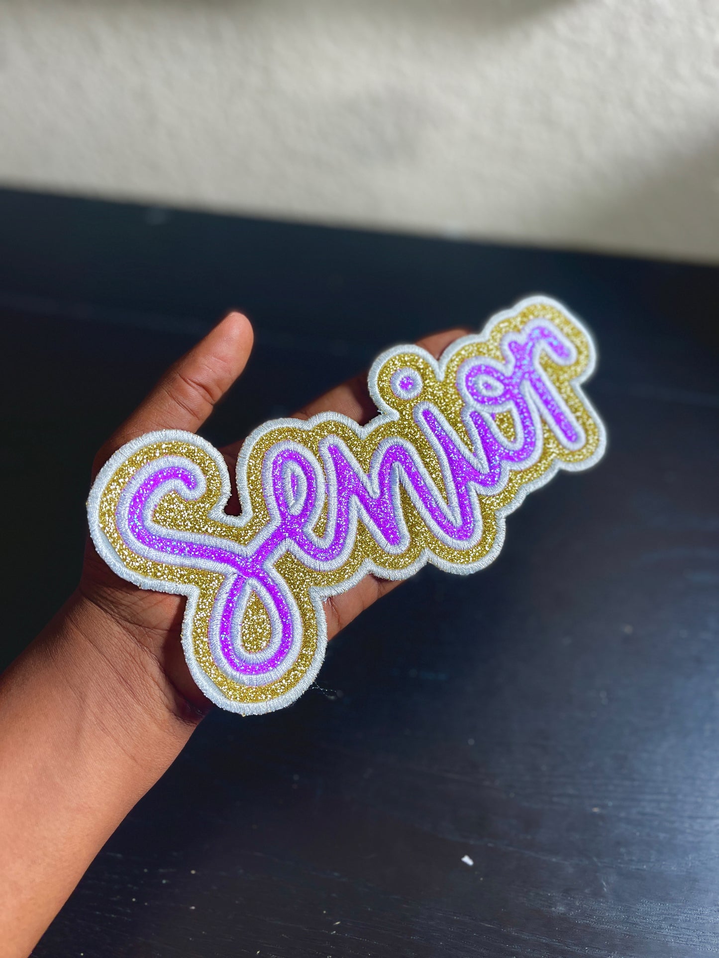 Double Applique "Senior" Embroidery Patch