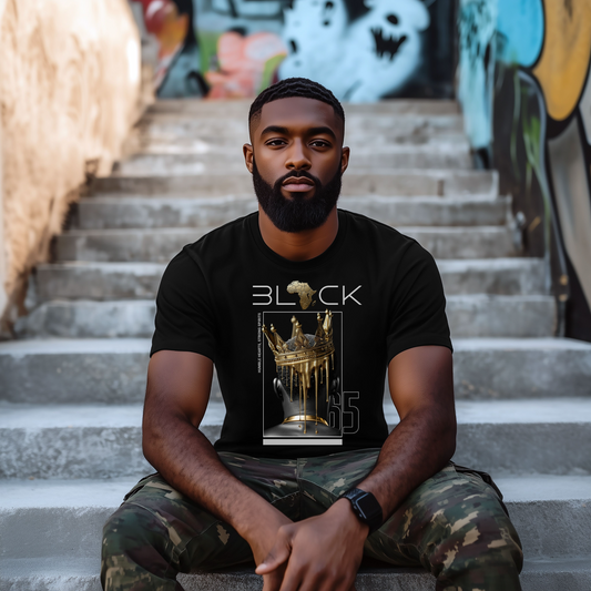 "Royal Drip" Black Tee