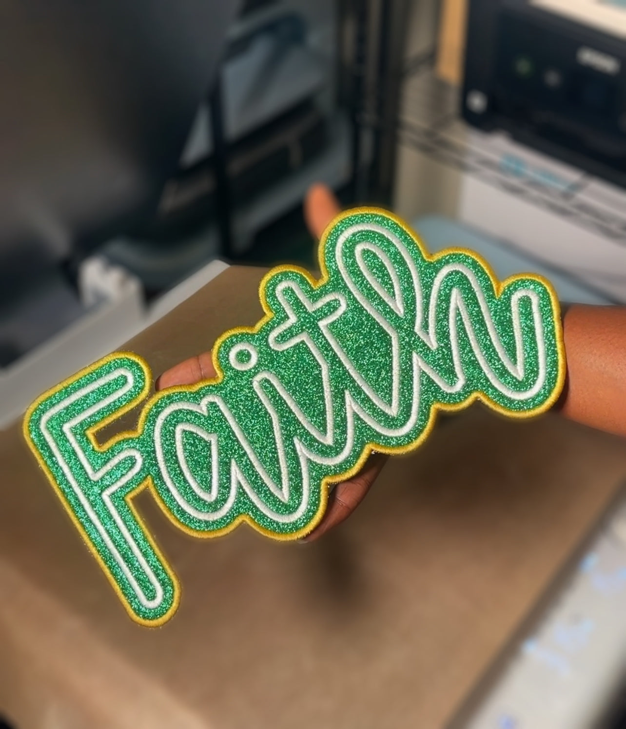 “Faith” XL Embroidery Patch